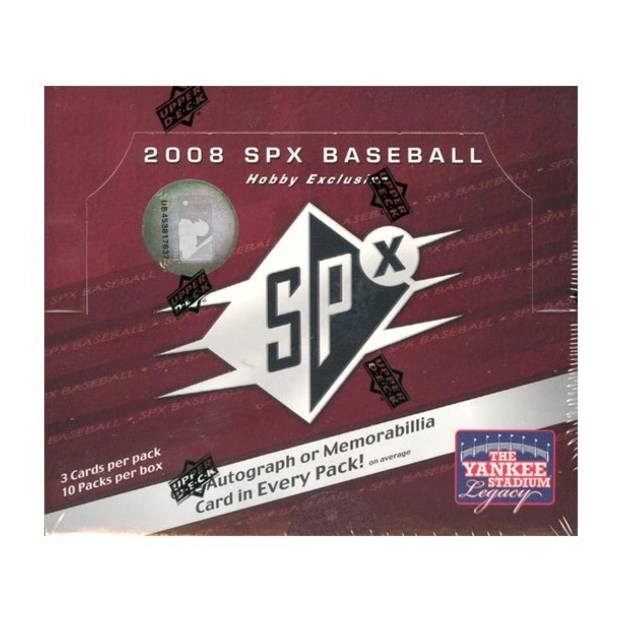2008 Upper Deck SPx Baseball Hobby Box - Image 1