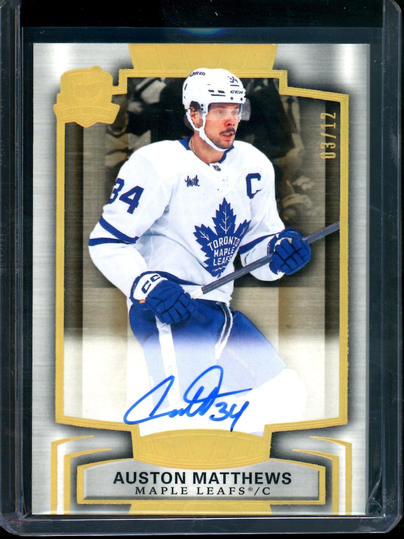 2025 Upper Deck The Cup Auston Matthews Gold Spectrum Autograph /12 Maple Leafs - Image 1