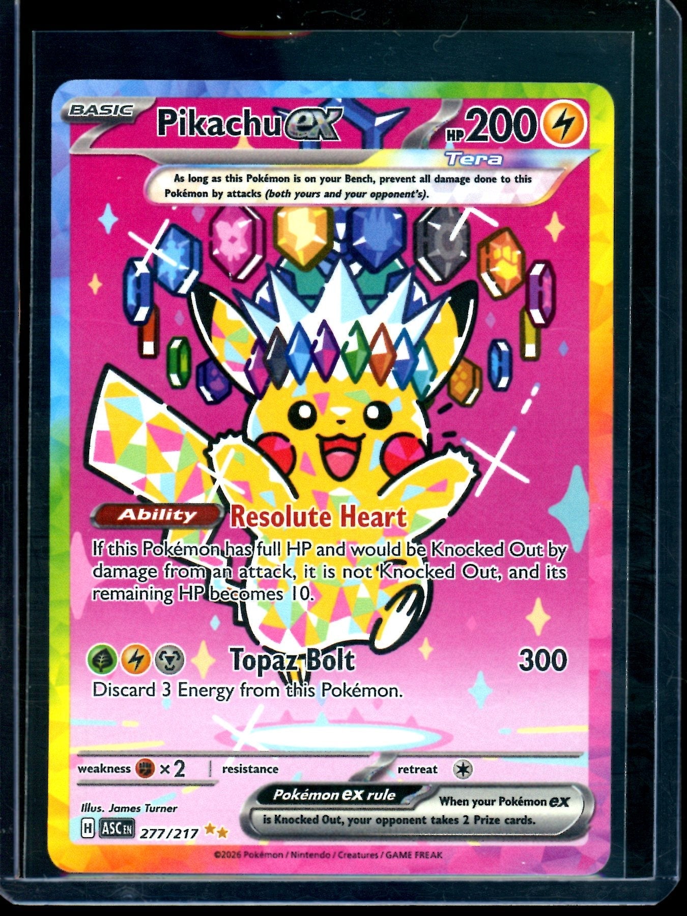 2026 Pokemon Ascended Heroes Pikachu EX 277/217 - Image 1