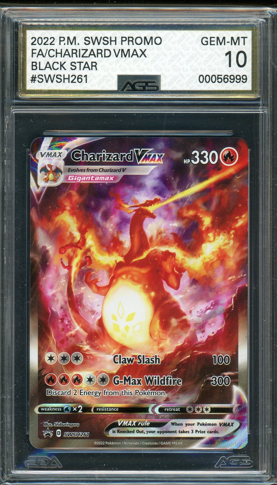 AGS (GEM-MT 10) Charizard VMAX #SWSH261 - Sword & Shield Promos (#00056999) - Image 1