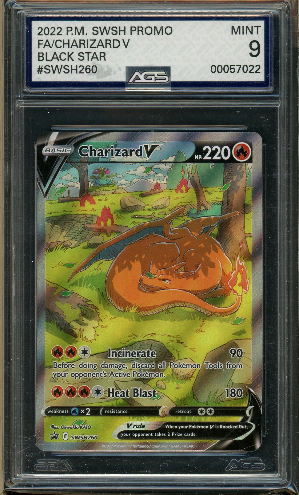 AGS (MINT 9) Charizard V #SWSH260 - Sword & Shield Promos (#00057022) - Image 1