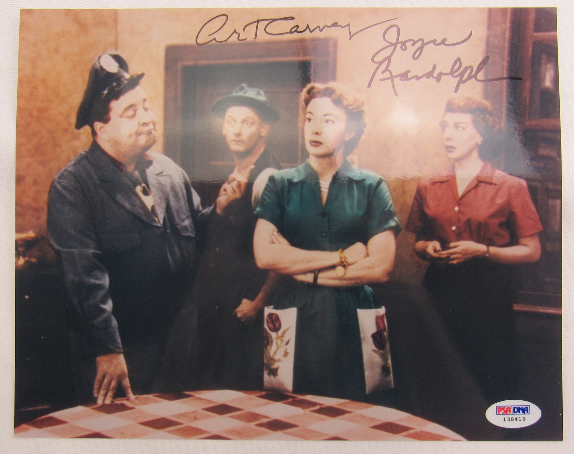 Art Carney + Joyce Randolph Signed Auto 8x10 Photo PSA/DNA I38419 - Image 1