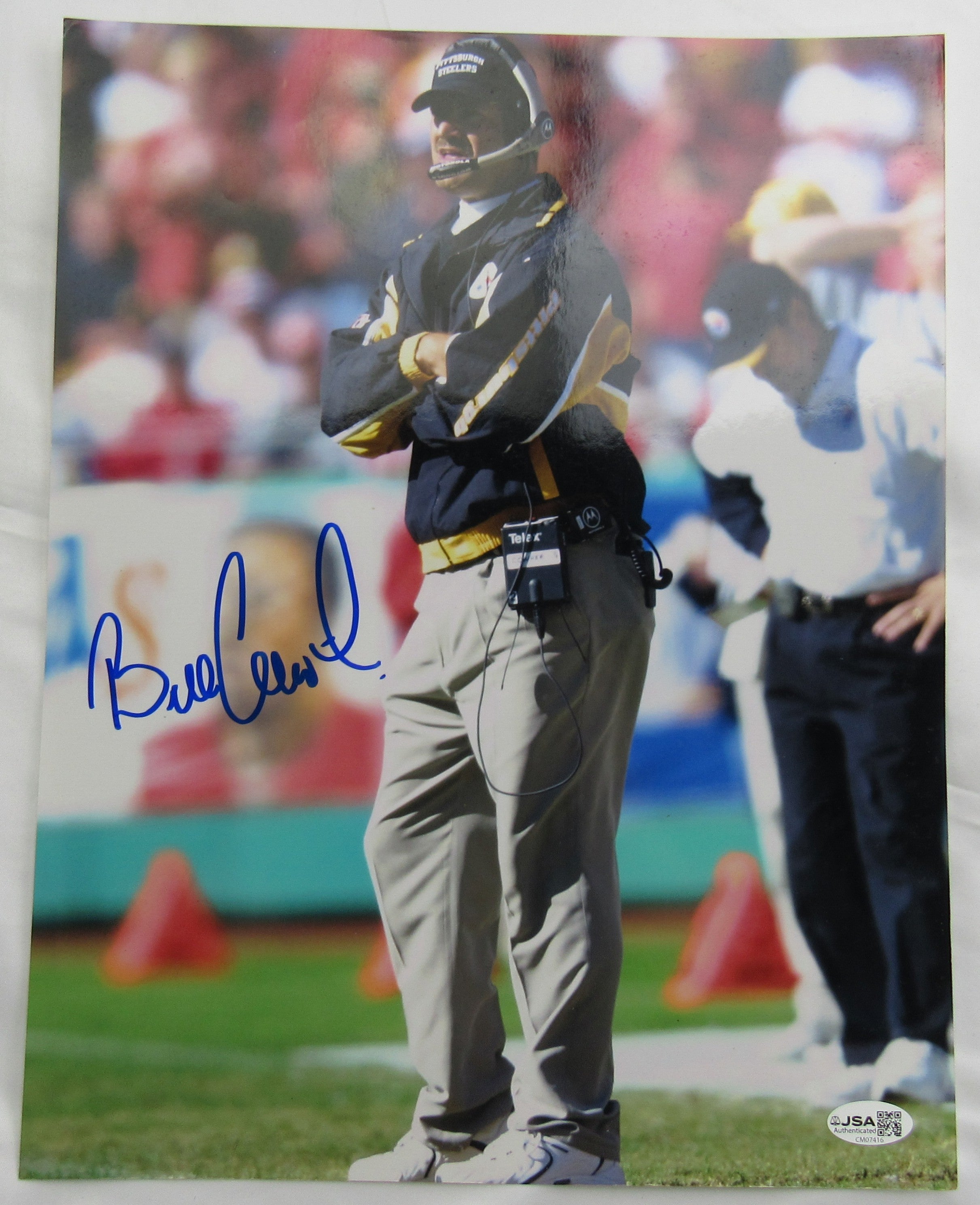 Bill Cowher Signed Auto 11x14 Photo JSA CM07416 - Image 1