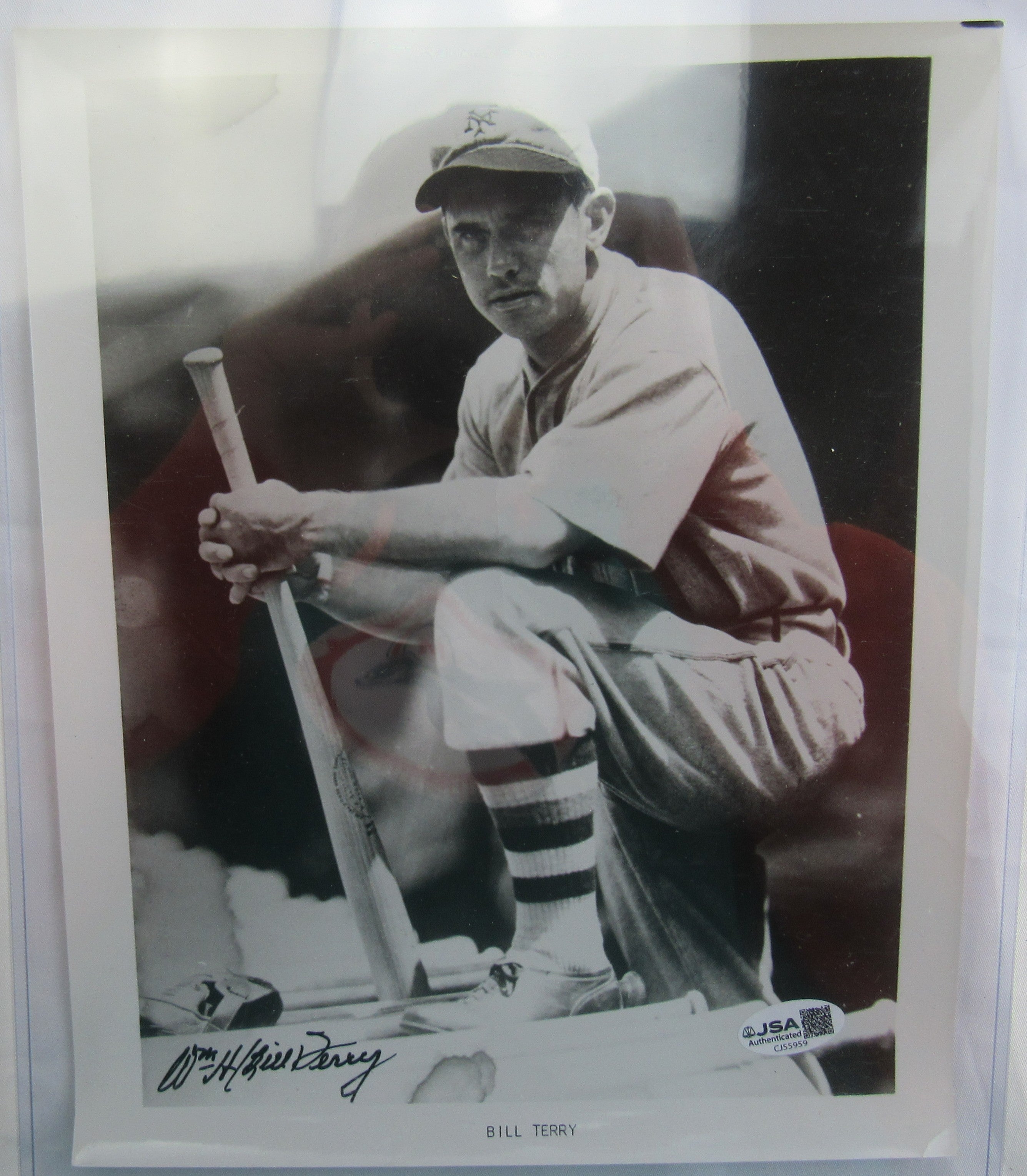 Bill Terry Signed Auto 8x10 Photo JSA CJ55959 - Image 1