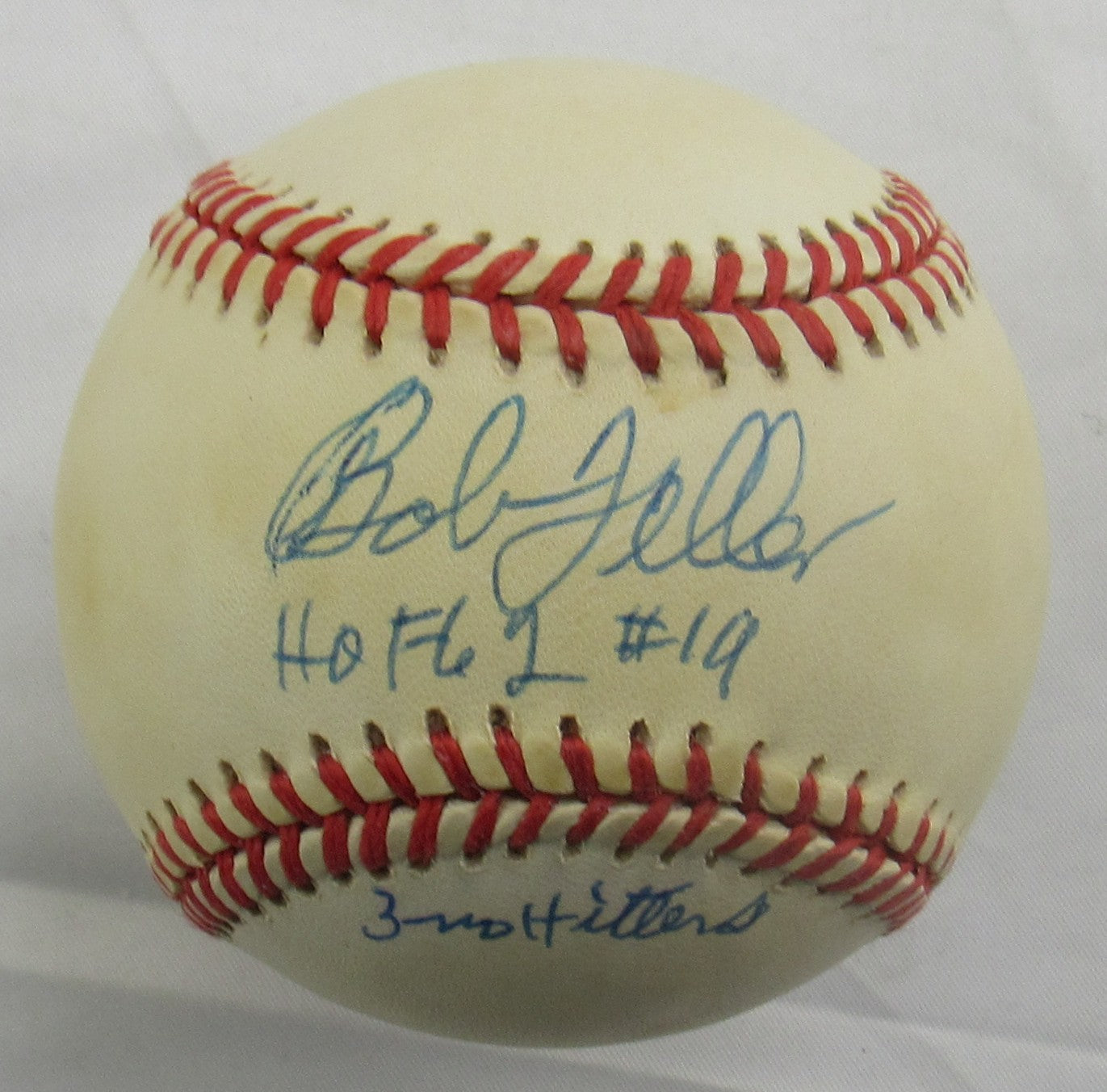 Bob Feller Signed Rawlings Baseball JSA CN60395 w/3 Inscriptions - Image 1