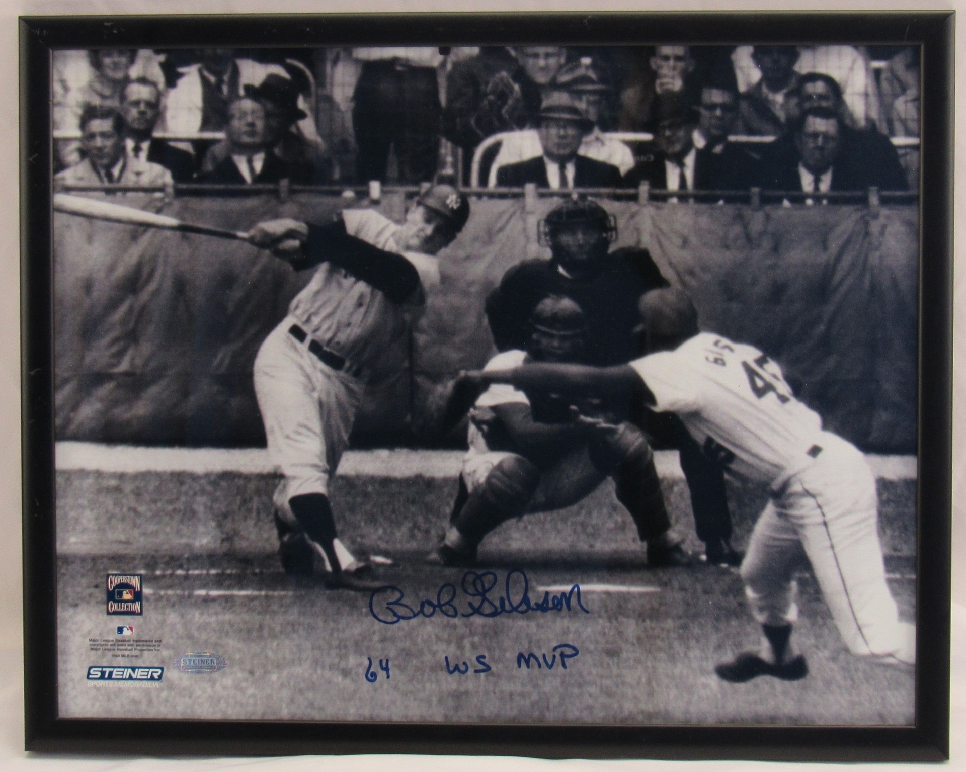 Bob Gibson Signed Framed Auto 11x14 Photo Steiner Hologram - Image 1