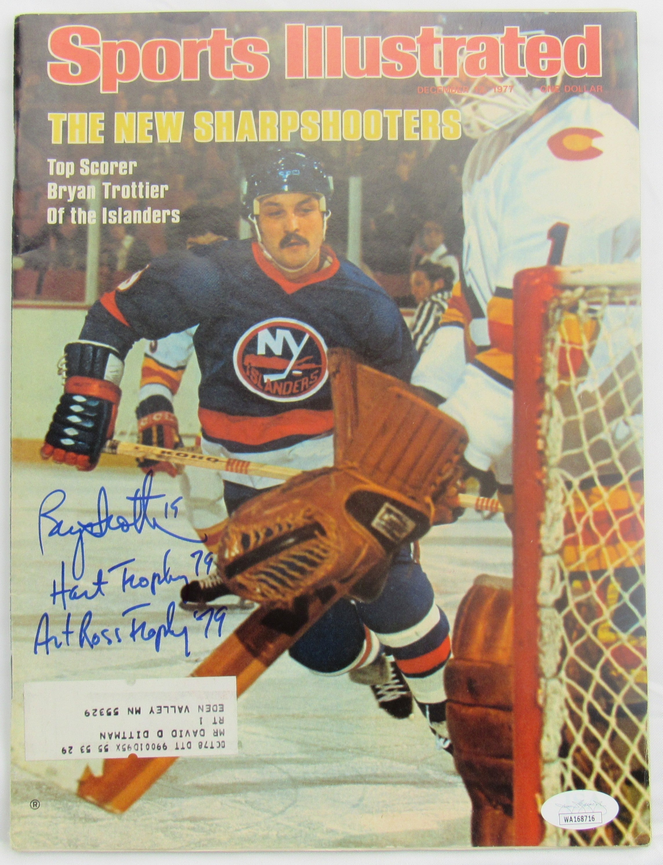 Bryan Trottier Signed Sports Illustrated Magazine JSA WA168716 - Image 1