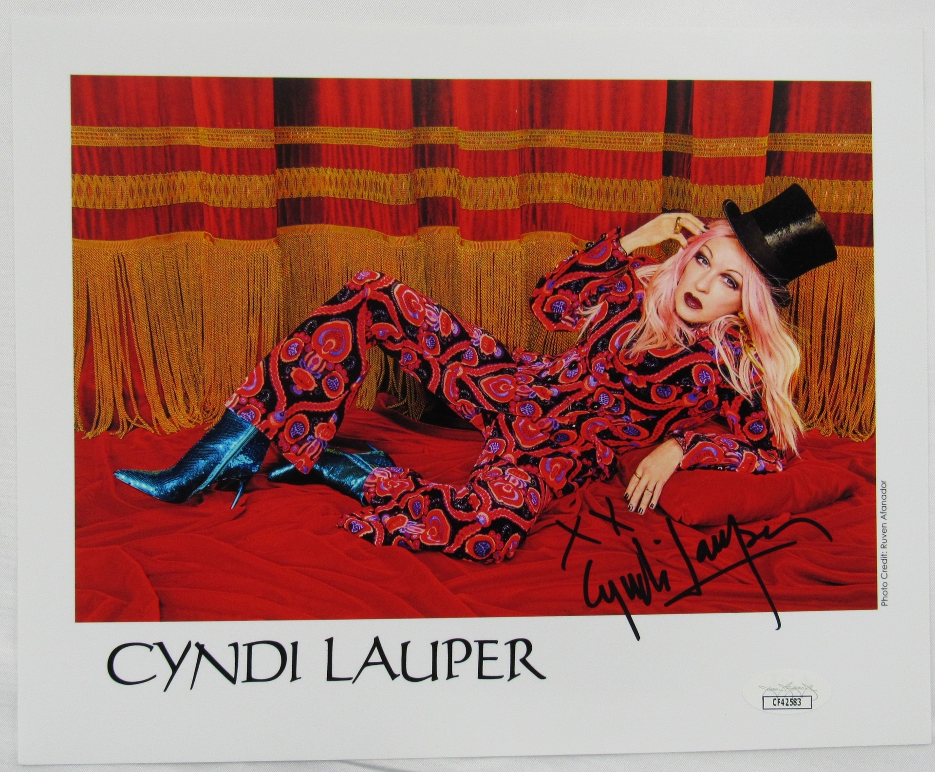 Cyndi Lauper Signed Auto 8x10 Photo JSA CF42583 - Image 1