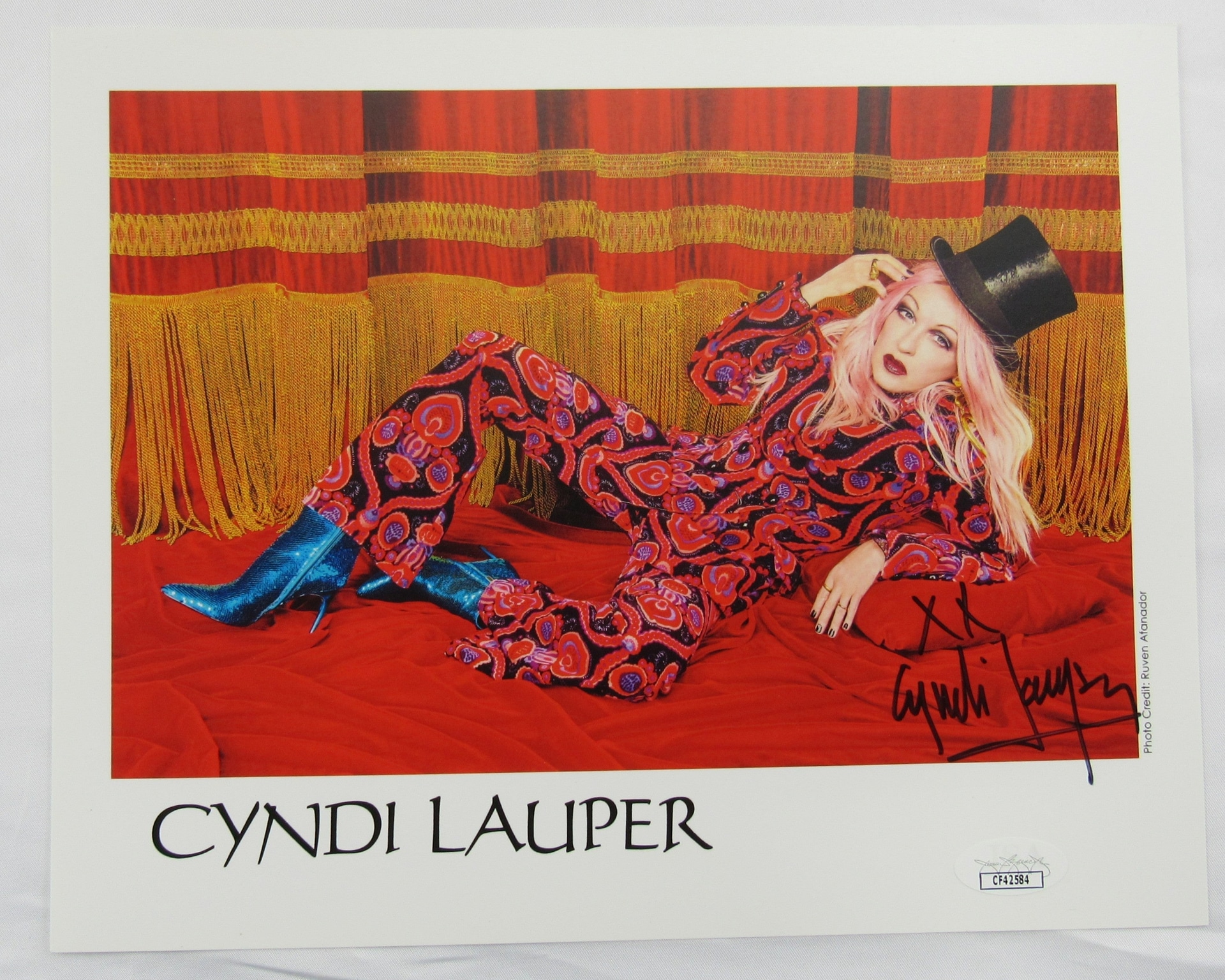 Cyndi Lauper Signed Auto 8x10 Photo JSA CF42584 - Image 1