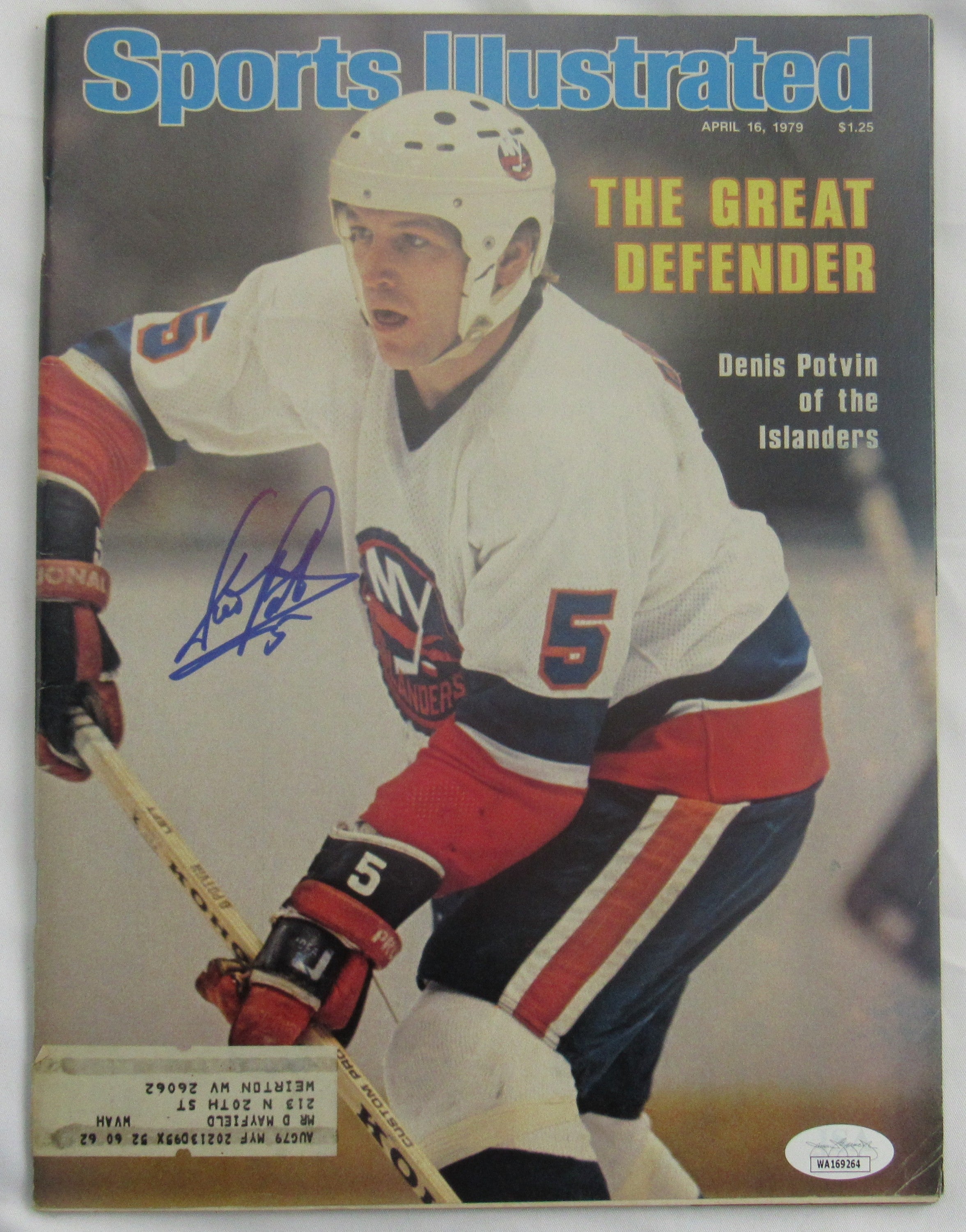 Denis Potvin Signed Sports Illustrated Magazine JSA WA169264 - Image 1