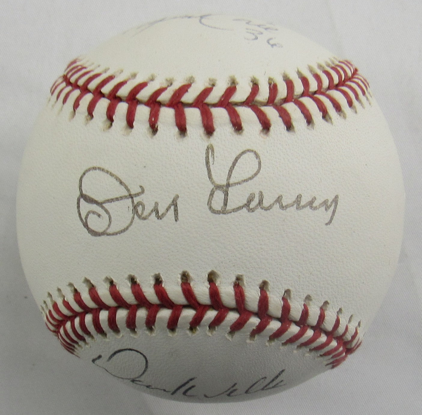 Don Larsen David Cone David Wells Signed Auto Rawlings Baseball JSA CN60097 - Image 1