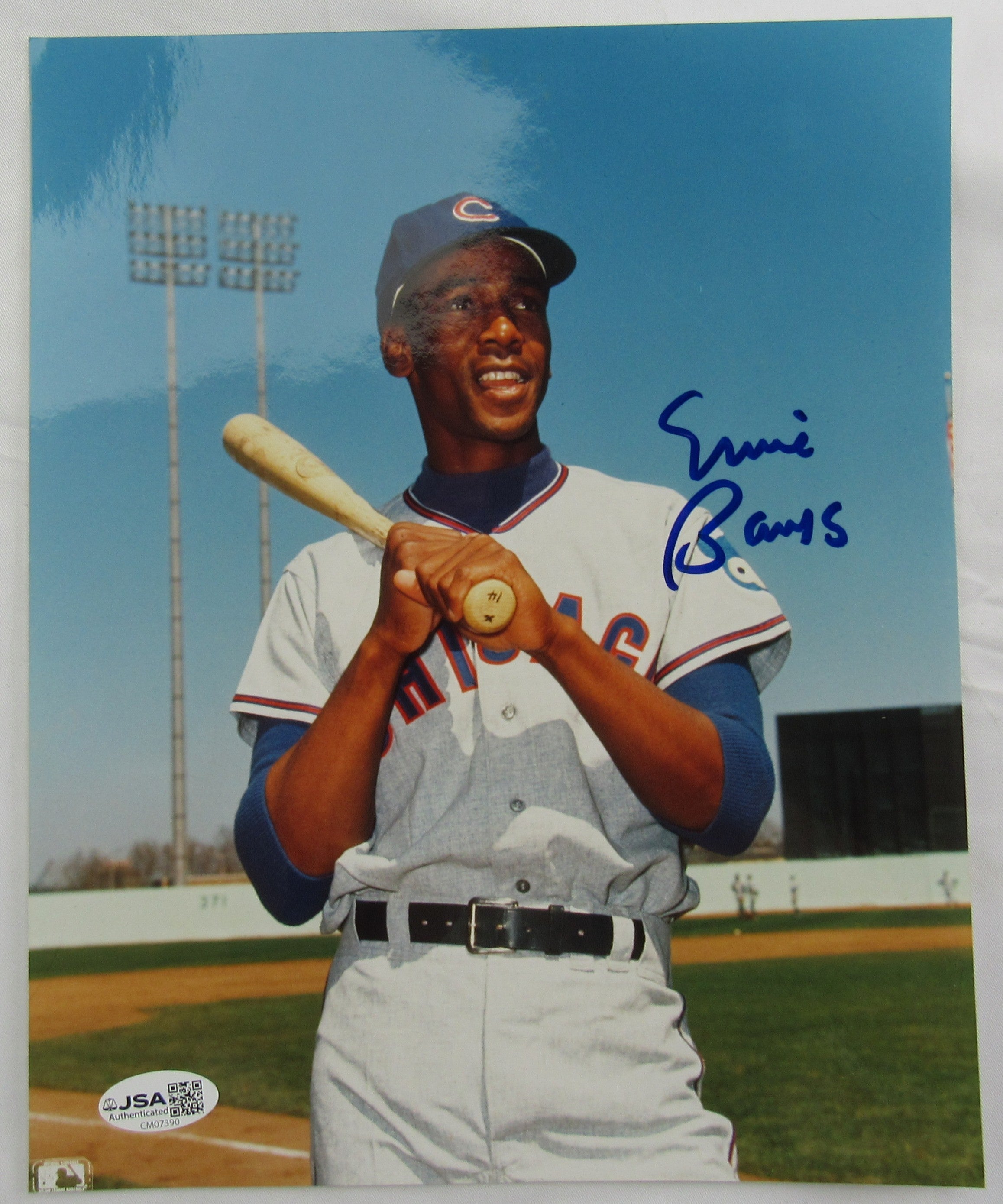 Ernie Banks Signed Auto 8x10 Photo JSA CM07390 - Image 1