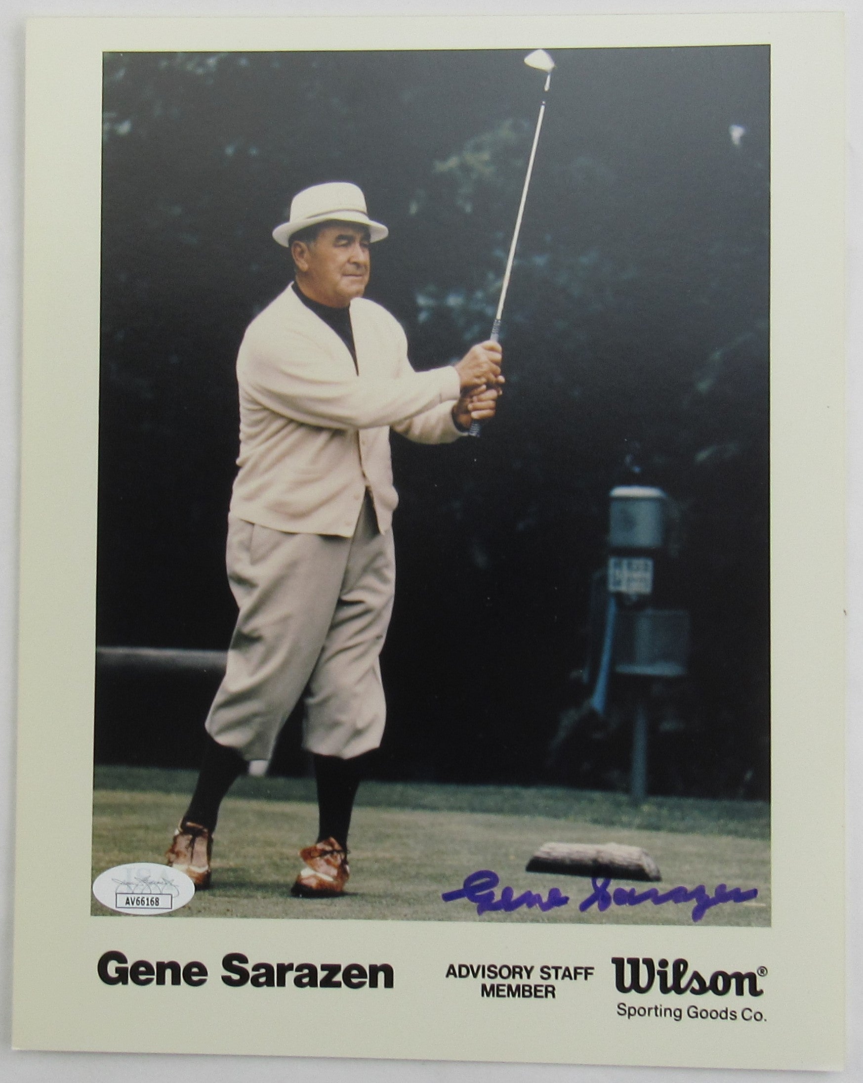 Gene Sarazen Signed 8x10 Photo JSA AV66168 - Image 1