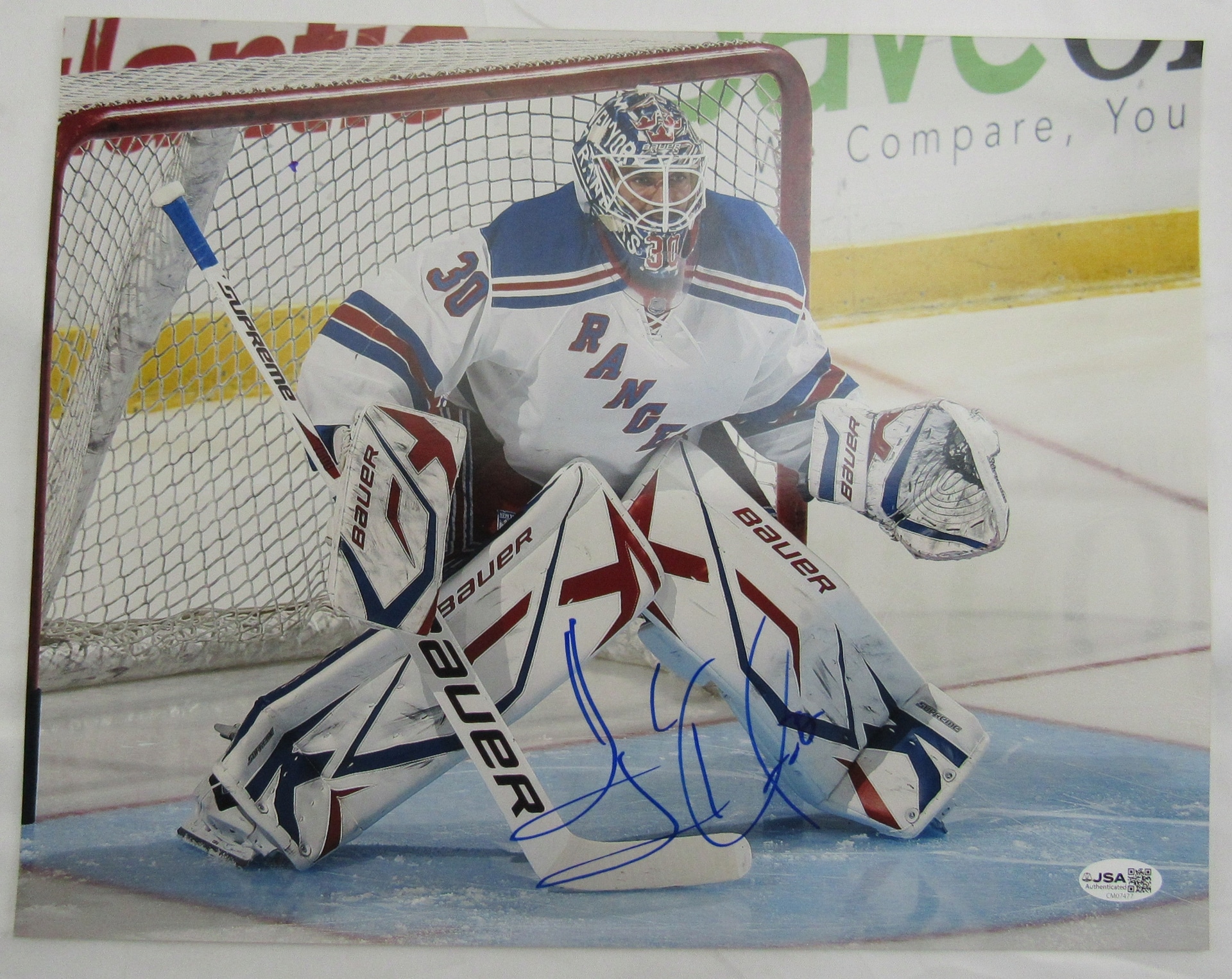 Henrik Lundqvist Signed Auto 11x14 Photo JSA CM07477 - Image 1