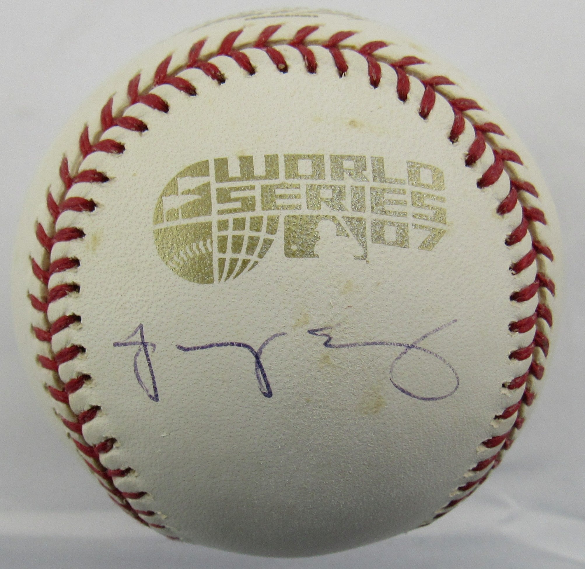 Jacoby Ellsbury Signed Auto Rawlings 2007 World Series Baseball B150 - Mounted Memories - Image 1