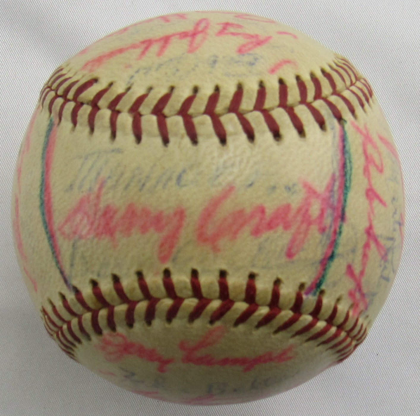Joe Morgan Dick Williams Roger Maris +29 Signed Auto 1959 Athletics Team Signed Baseball PSA/DNA LOA S10973 - Image 1