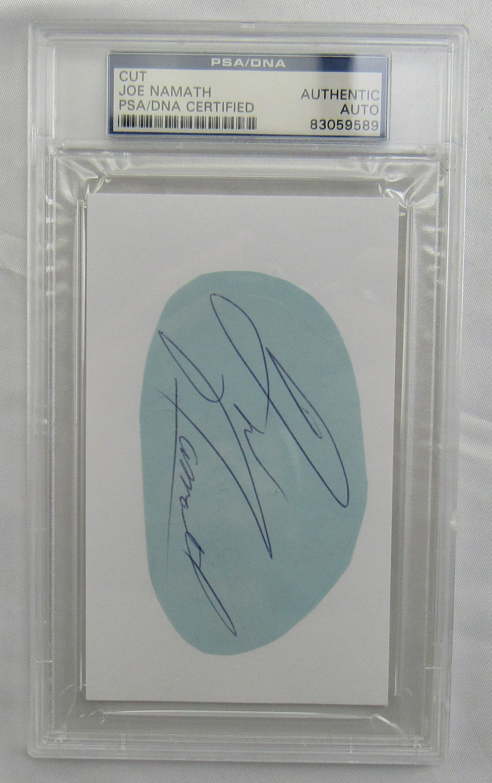 Joe Namath Cut Signed Auto PSA/DNA Encapsulated VIII - Image 1