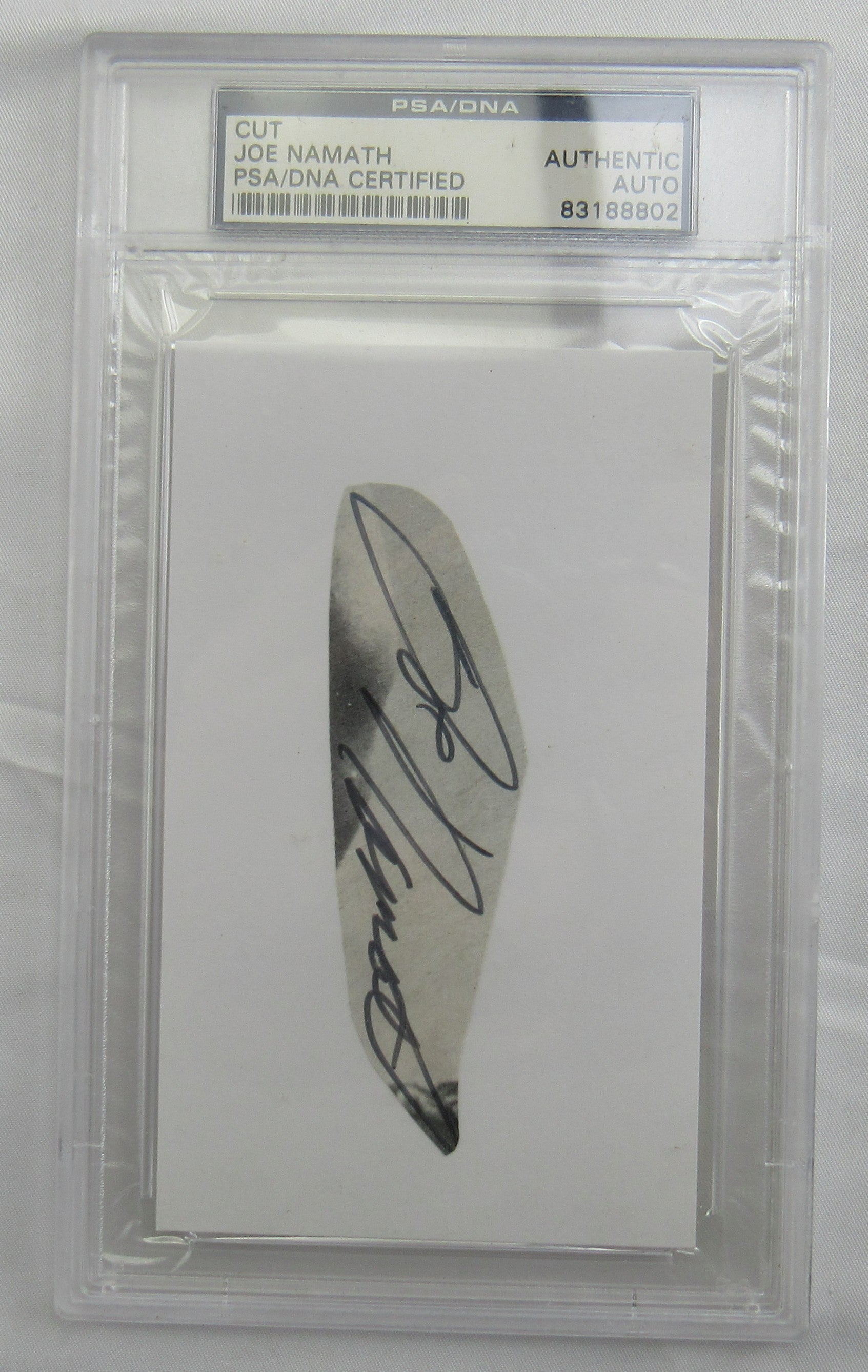 Joe Namath Cut Signed Auto PSA/DNA Encapsulated XV - Image 1