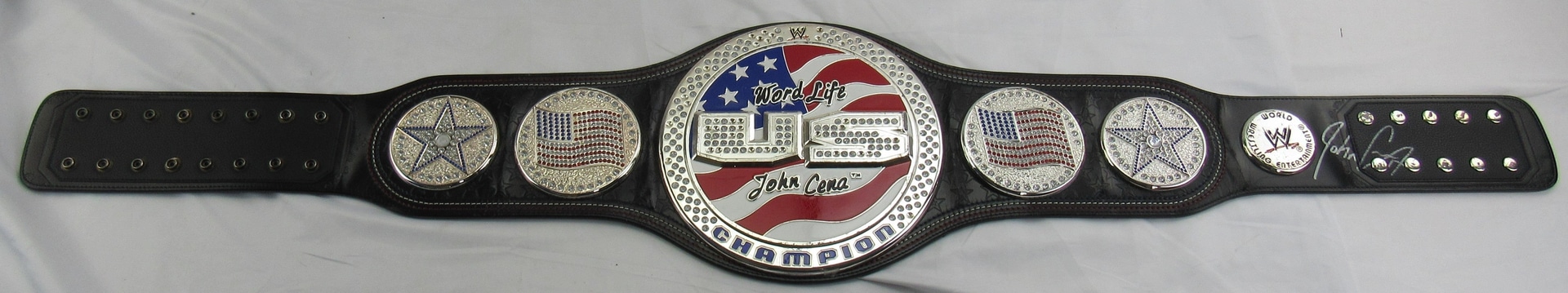 John Cena Signed WWE United States Championship Replica JSA CL29253 - Image 1