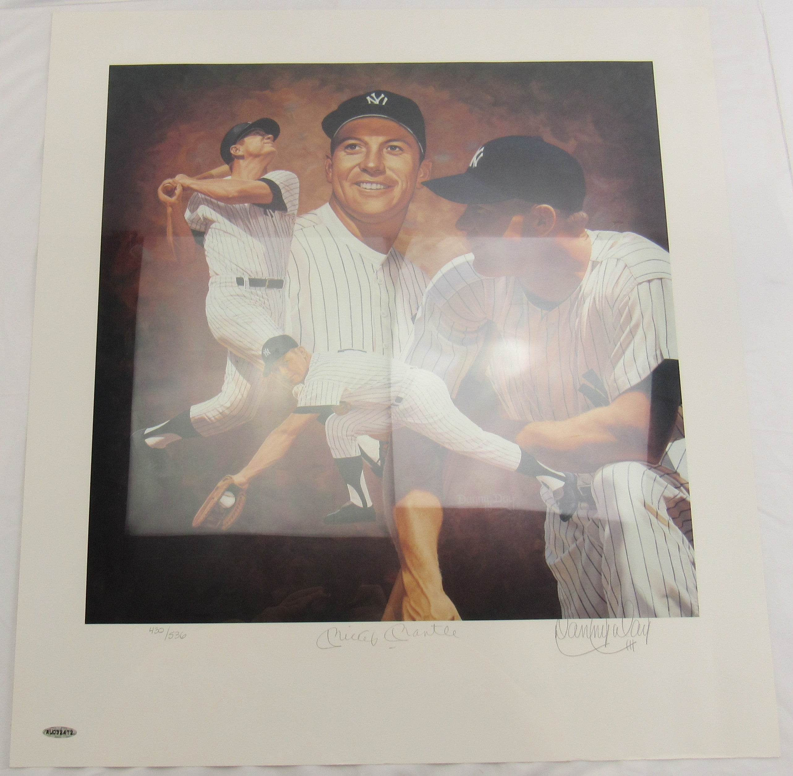 Mickey Mantle Danny Day Signed Artwork #430/536 Upper Deck AU32412 - Image 1
