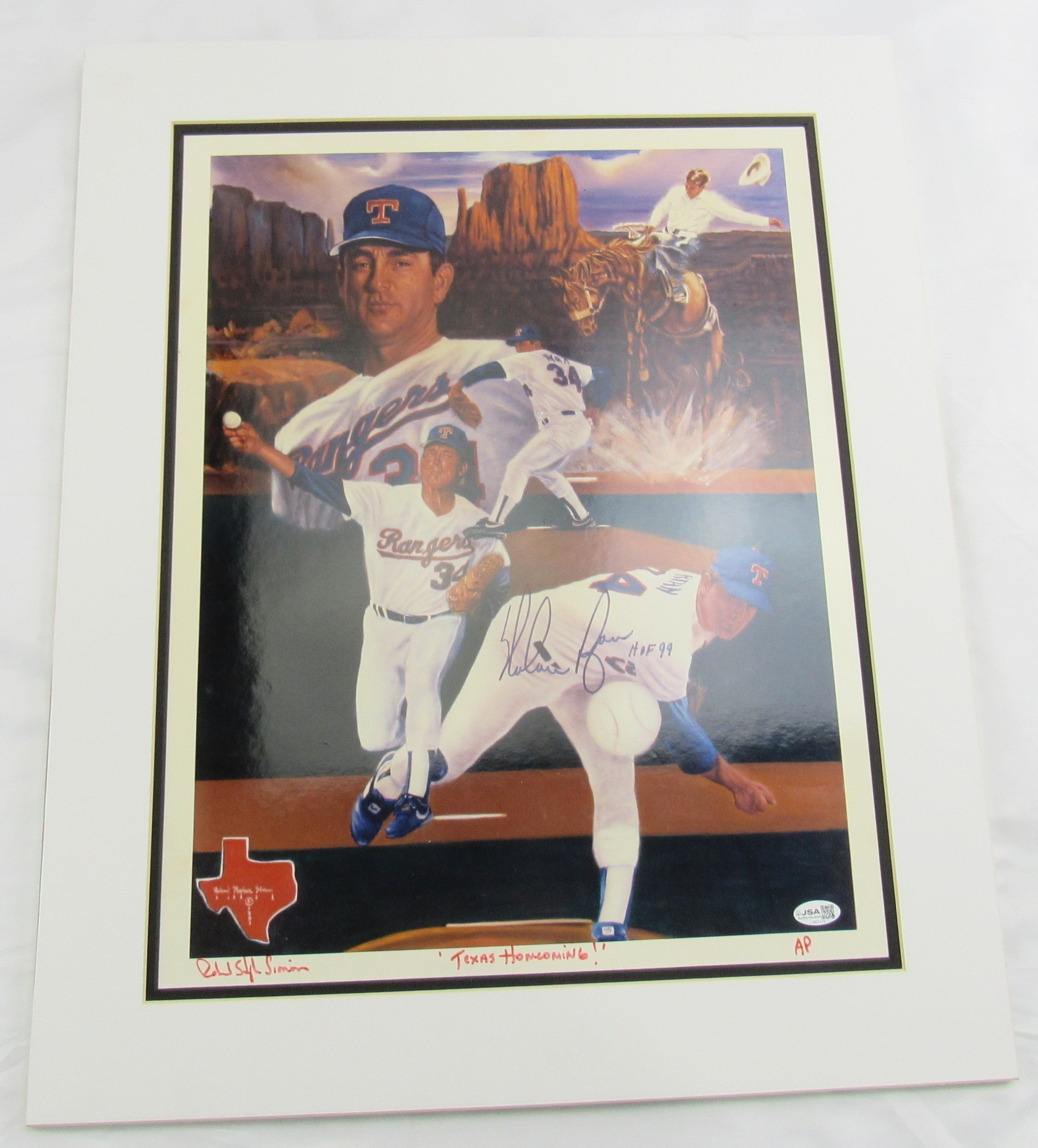 Nolan Ryan Signed Auto Matted 16x20 Photo JSA CM07479 - Image 1