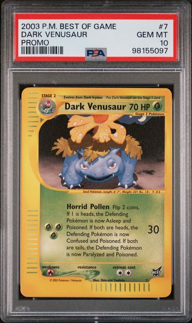PSA (Gem MT 10) Dark Venusaur #7 - Pokemon Best Of Game Promo (#98155097) - Image 1