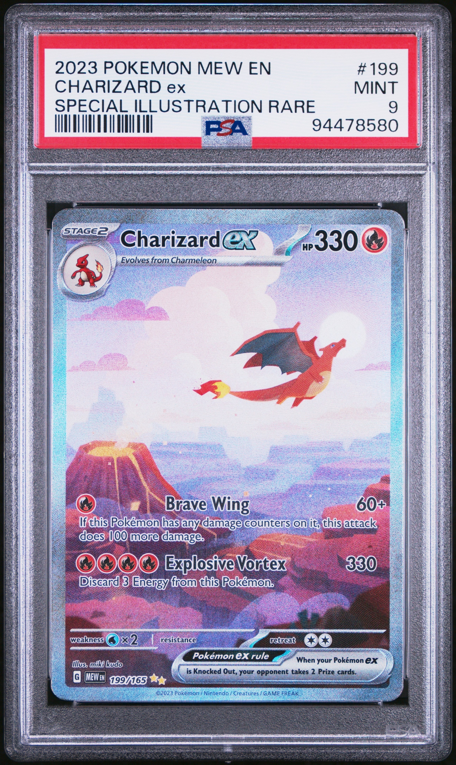 PSA (Mint 9) Charizard ex #199 SIR (Alt Art) - Pokémon Scarlet & Violet: 151 (#94478580) - Image 1