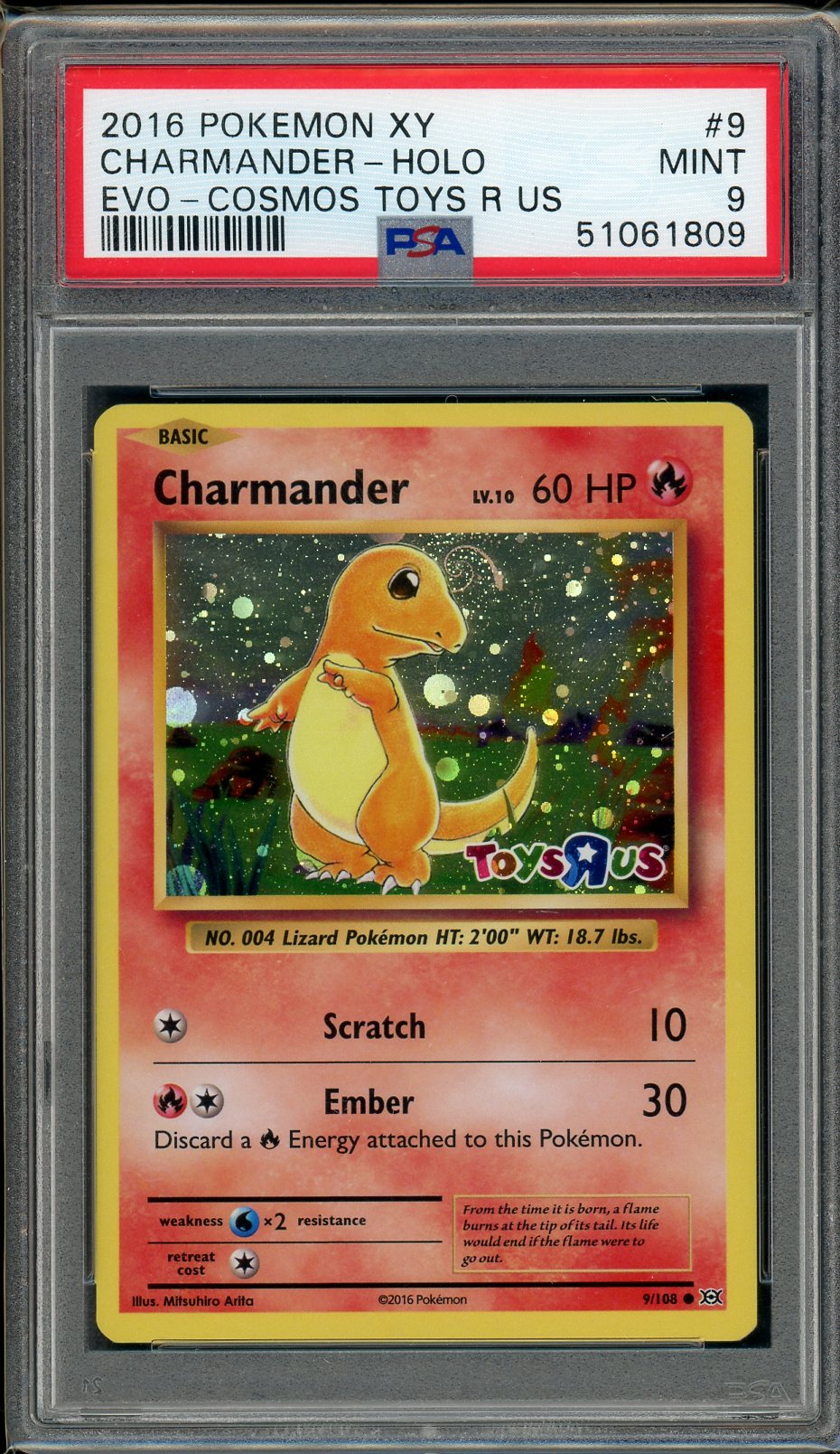 PSA (MINT 9) Charmander-holo #9 - Pokemon Xy Evolutions (#51061809) - Image 1