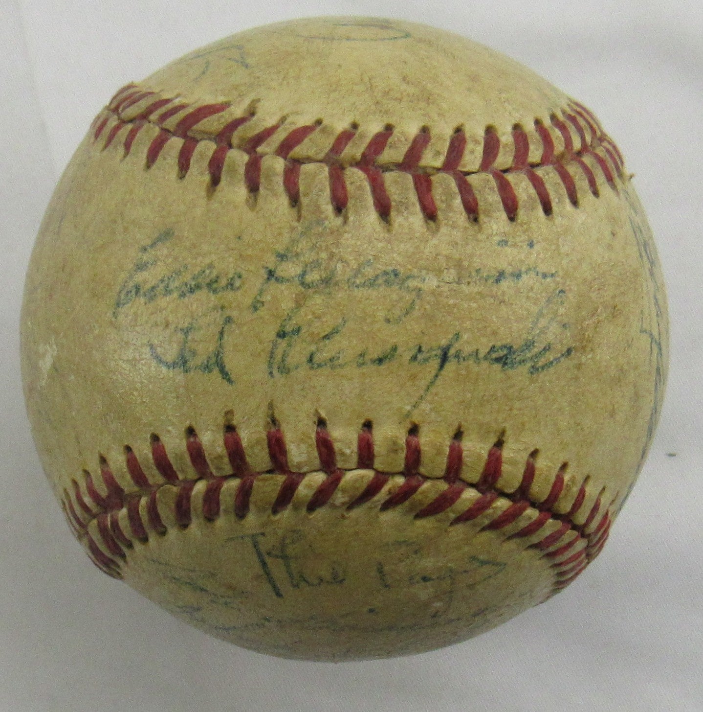 Rogers Hornsby Ted Kluszewski Earle Brucker Sr +17 1952 Reds Team Signed Auto Baseball PSA/DNA LOA W08112 - Image 1
