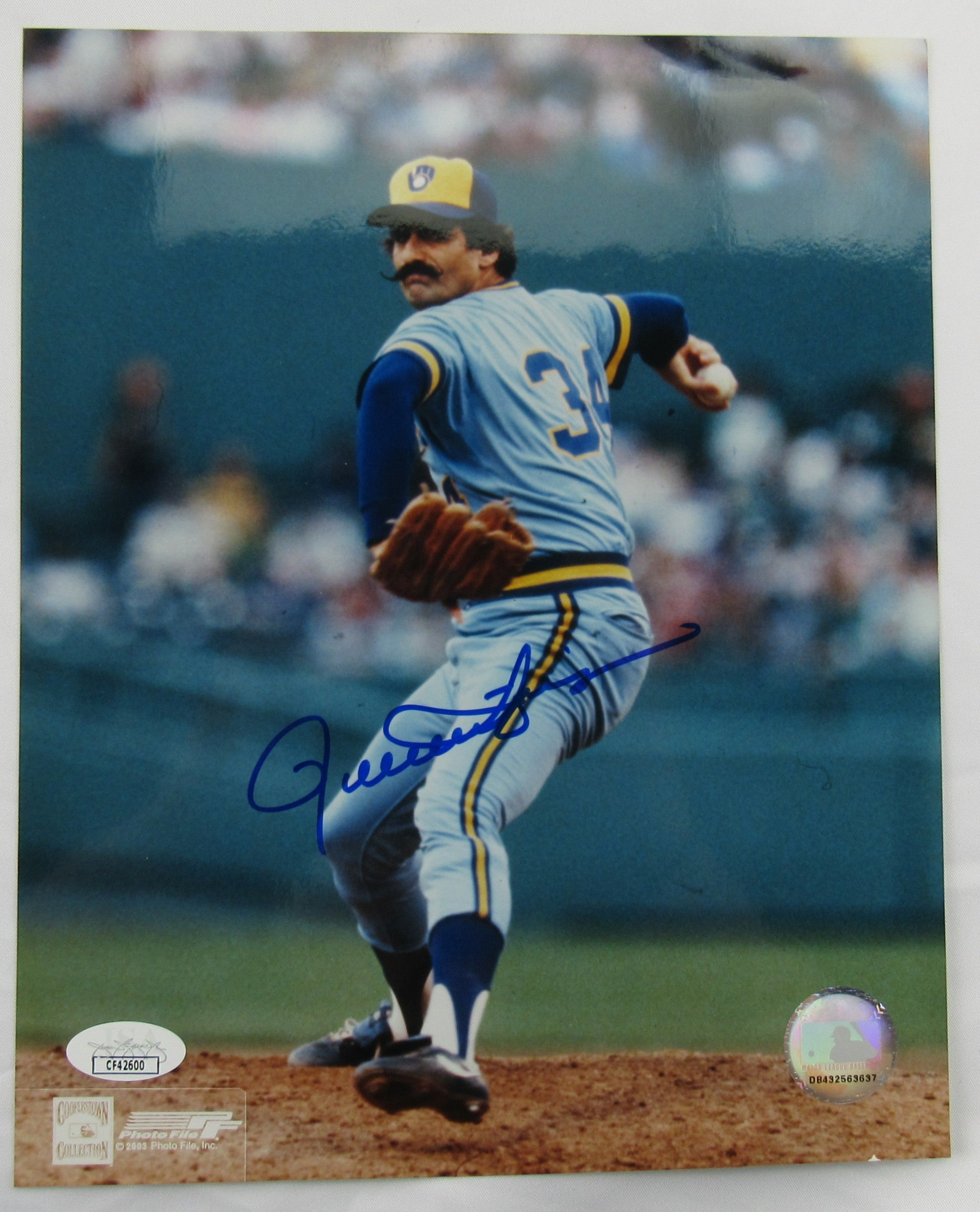 Rollie Fingers Signed Auto 8x10 Photo JSA CF42600 - Image 1