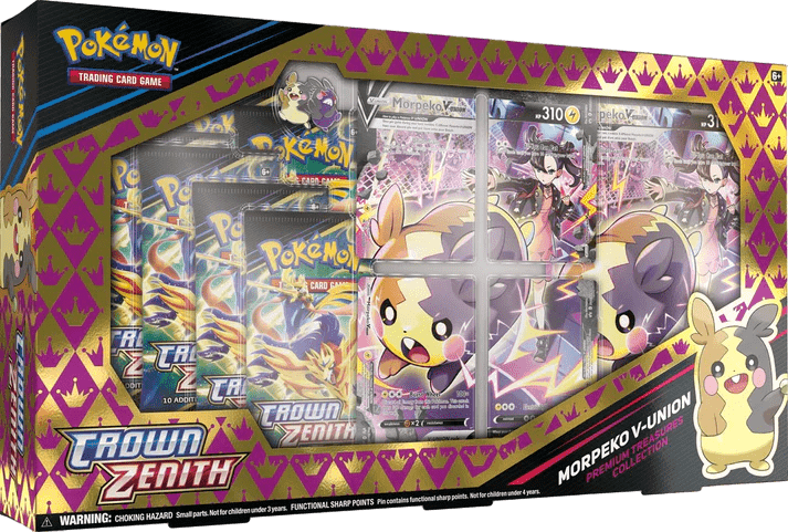Sword & Shield: Crown Zenith - Premium Treasures Collection (Marnie & Morpeko V-Union) (7 Packs) - Image 1
