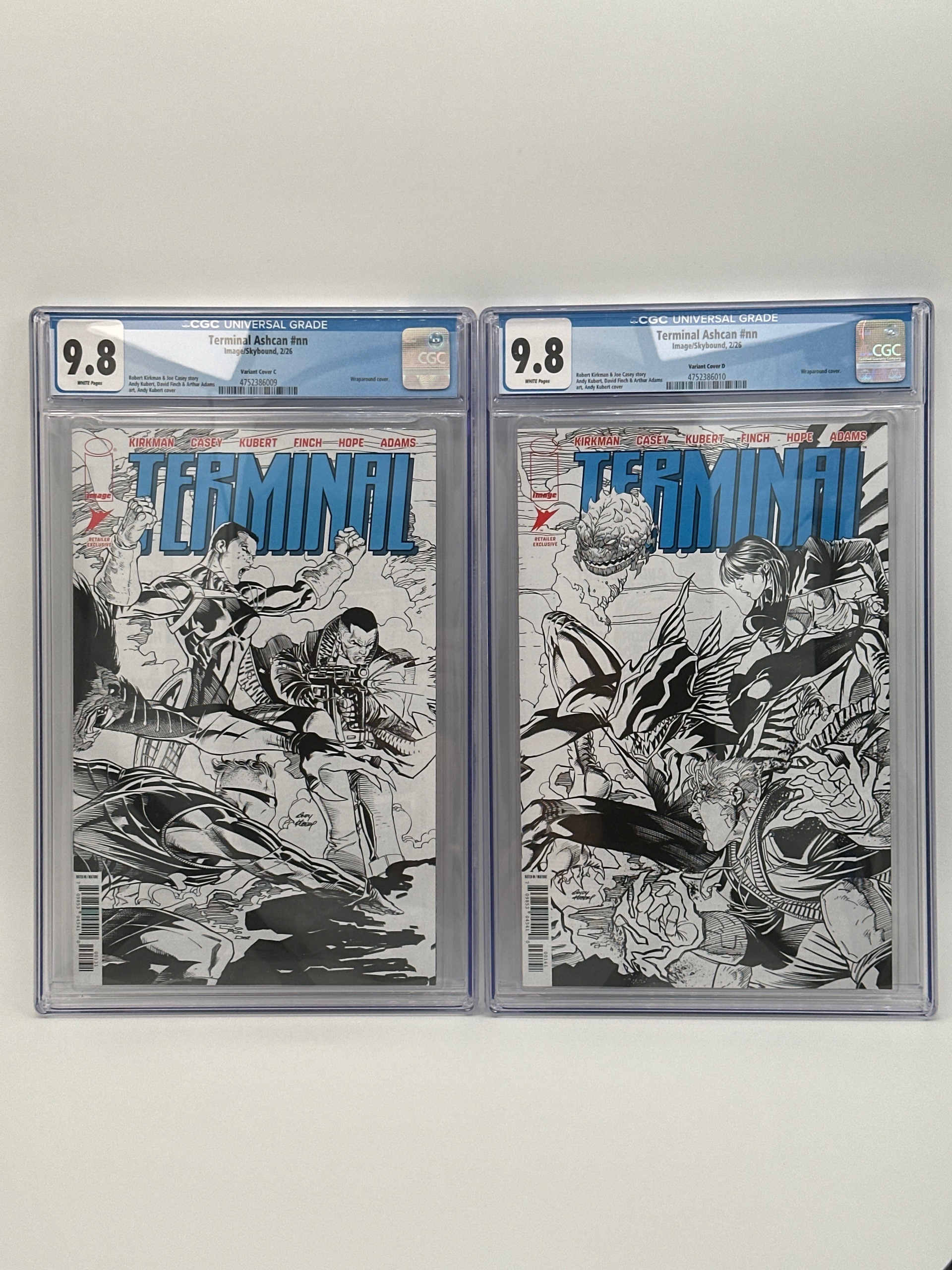 Terminal #1 Retailer Exclusive Ashcan Wraparound Set of 2 Covers C/D CGC 9.8 - Image 1